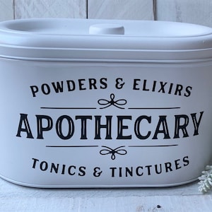 Farmhouse  Decor, Apothecary Tin, Bathroom Decor, Farmhouse Bathroom Decor, Personalized Tin, Decorative Tin, Personalized Decor, Apothecary