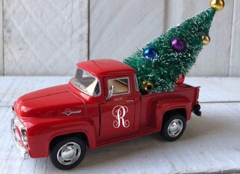 Red Pickup Truck Christmas Tree Christmas Tree Truck Etsy