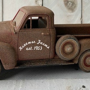 Farmhouse Decor, Rusty Farm Truck, Rusty Truck, Personalized Truck, Truck Decor, Farm Truck , Rusty Pickup, Old Farm Truck,Personalized Gift