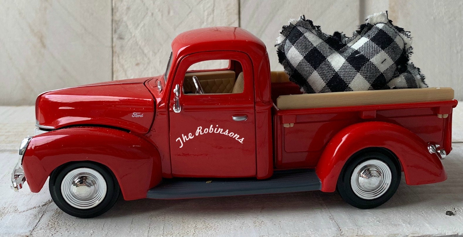 Red Truck Decor Metal Farm Truck Personalized Truck Etsy