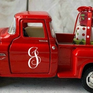 Farmhouse Decor,Red Truck Decor, Christmas Decor, Christmas Truck, Red Farm Truck, Tiered Tray Decor, Little Red Truck, Personalized Truck