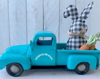 Teal Farm Truck, Farm Truck, Metal Farm Truck, Turquoise Metal Truck,Personalized Truck,Farmhouse Decor, Easter Truck, Painted Farm Truck