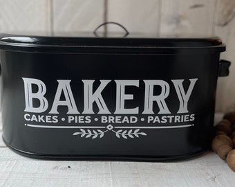 Farmhouse  Decor,Metal Bread Box, Farmhouse Kitchen Decor, Kitchen Decor, Vintage Bread Box, Metal Bread Tin, Bakery Tin, Detergent Tin