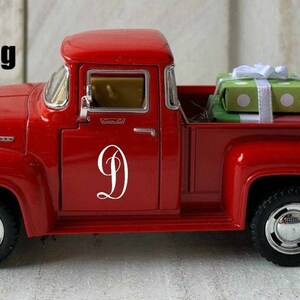 Vintage Red Pickup Truck, Red Truck Decor, Metal Farm Truck, Christmas Truck Decor, Farmhouse Decor, Little Red Truck, Personalized Truck