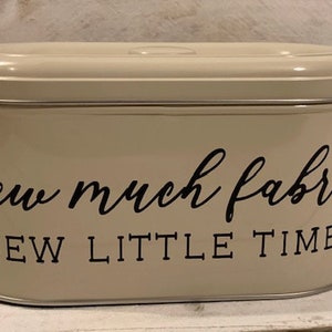 Farmhouse  Decor, Personalized Gift, Personalized Tin, Sewing Storage, Sewing Room Storage, Sewing Room Decor, Craft Storage, Sewing Kit