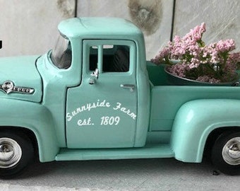 Metal Farm Truck,Personalized Truck, Farmhouse Truck Decor, Truck Decor, Farmhouse Decor, Spring Farm Truck,Spring Decor, Model Farm Truck