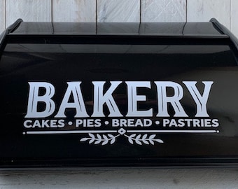 Farmhouse Metal Bread Box: Extra Large Kitchen Storage Tin