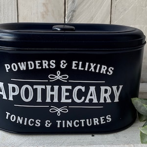 Farmhouse  Decor, Apothecary Tin, Bathroom Decor, Farmhouse Bathroom Decor, Personalized Tin, Decorative Tin, Personalized Decor, Apothecary