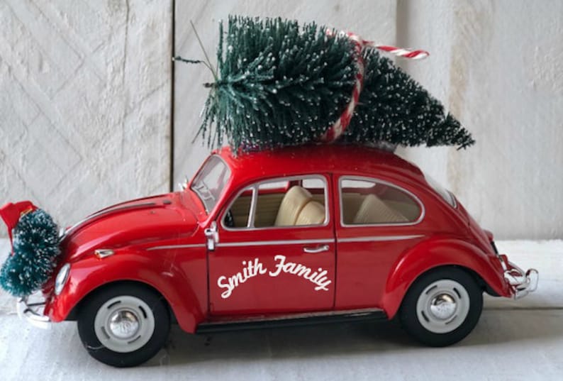 Volkswagen With Christmas Tree Diecast VW Bug With Christmas Tree Christmas Tree VW Beetle - Etsy