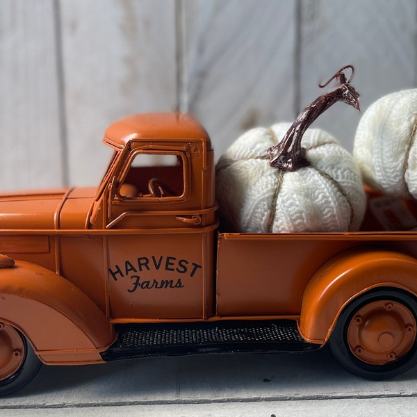 Painted Farm Truck, Metal Farm Truck, Halloween Truck,Decorated Farm Truck, Farm Truck,Personalized Truck, Farmhouse Decor, Orange Truck