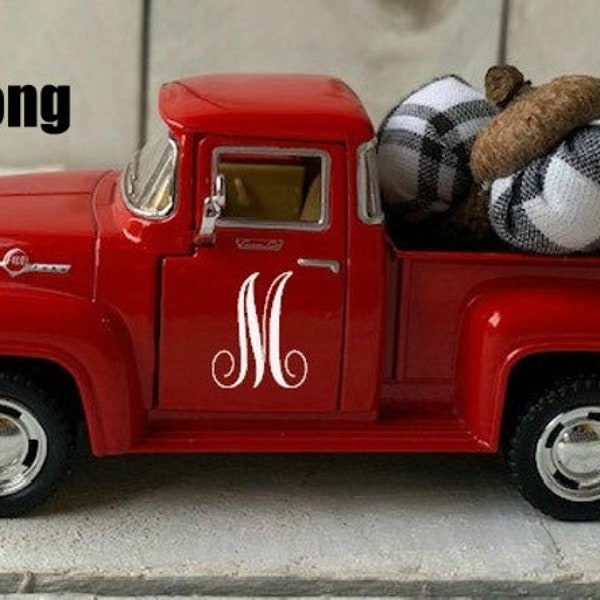 Farmhouse Decor, Little Red Truck, Metal Farm Truck, Fall Decor, Buffalo Check Decor, Red Farm Truck, Tiered Tray Decor, Personalized Truck
