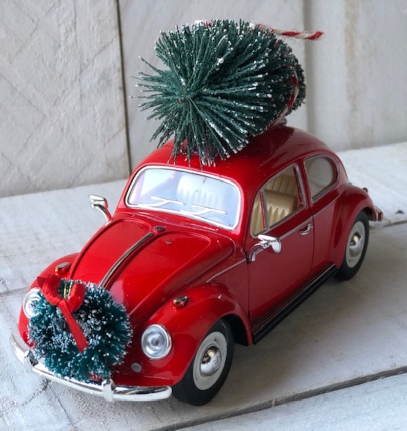 Diecast VW Bug With Christmas Tree Christmas Tree VW Beetle Etsy