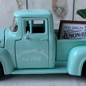 Metal Farm Truck,Personalized Truck,Farm Truck Decor, Lemonade Truck, Truck Decor,Farmhouse Decor,Farm Truck, Lemon Decor, Summer Decor