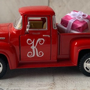 Vintage Red Pickup Truck, Red Truck Decor, Red Metal Truck,Farmhouse Red Truck, Valentines Truck, Tiered Tray Decor, Little Red Truck