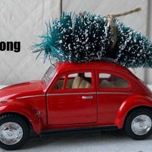 Christmas Tree Beetle, Tiered Tray Decor, Christmas Tree Car, Red Car Christmas,Farmhouse Christmas Decor,Farmhouse Decor