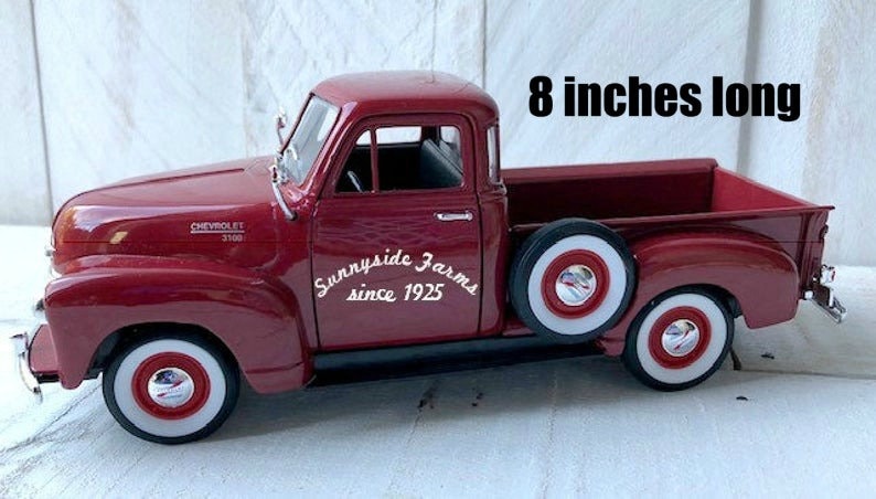 Personalized Truck, Red Metal Truck,Truck Decor, Farmhouse Truck Decor, Vintage Truck, Little Red Truck,Farmhouse Decor,Vintage Farm Truck