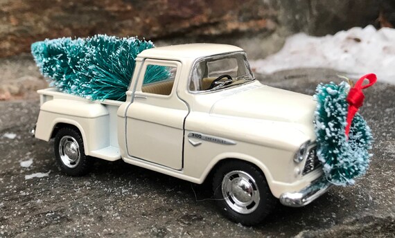 Vintage White Pickup Truck White Truck Christmas Tree Farmhouse