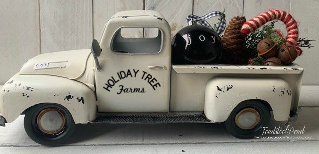 White Farm Truck,metal Farm Truck,white Metal Truck,personalized Truck