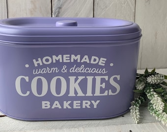 Farmhouse  Decor, Metal Cookies Box, Farmhouse Bread Box, Farmhouse Kitchen Decor, Personalized Cookie Tin,Rustic Kitchen Decor, Bakery Box