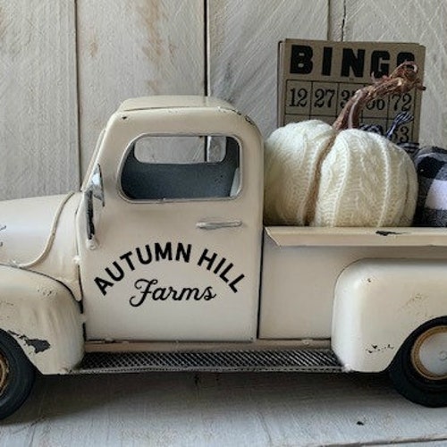 Farmhouse Decor White Farm Truck White Truck Fall Truck Etsy
