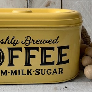 Farmhouse  Decor, Coffee Bar Decor, Coffee Pod Storage, Coffee Tin,Farmhouse Kitchen Decor, Kitchen Storage, Gift for Coffee Lover