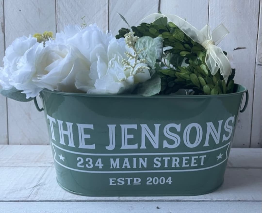 Farmhouse Decor, Personalized Decor, Farmhouse Tin, Personalized Tin ...
