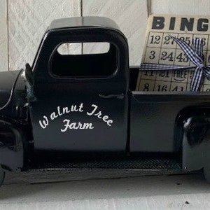 Painted Truck, Black Farm Truck, Custom Painted Truck, Black Truck,Truck Centerpiece, Personalized Truck,Metal Farm Truck, Farmhouse Decor