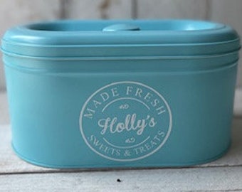 Farmhouse Decor, Cookie Tin, Bakery Decor, Kitchen Storage, Treat Tin, Bakery Tin, Metal Cookie Box, Farmhouse Storage