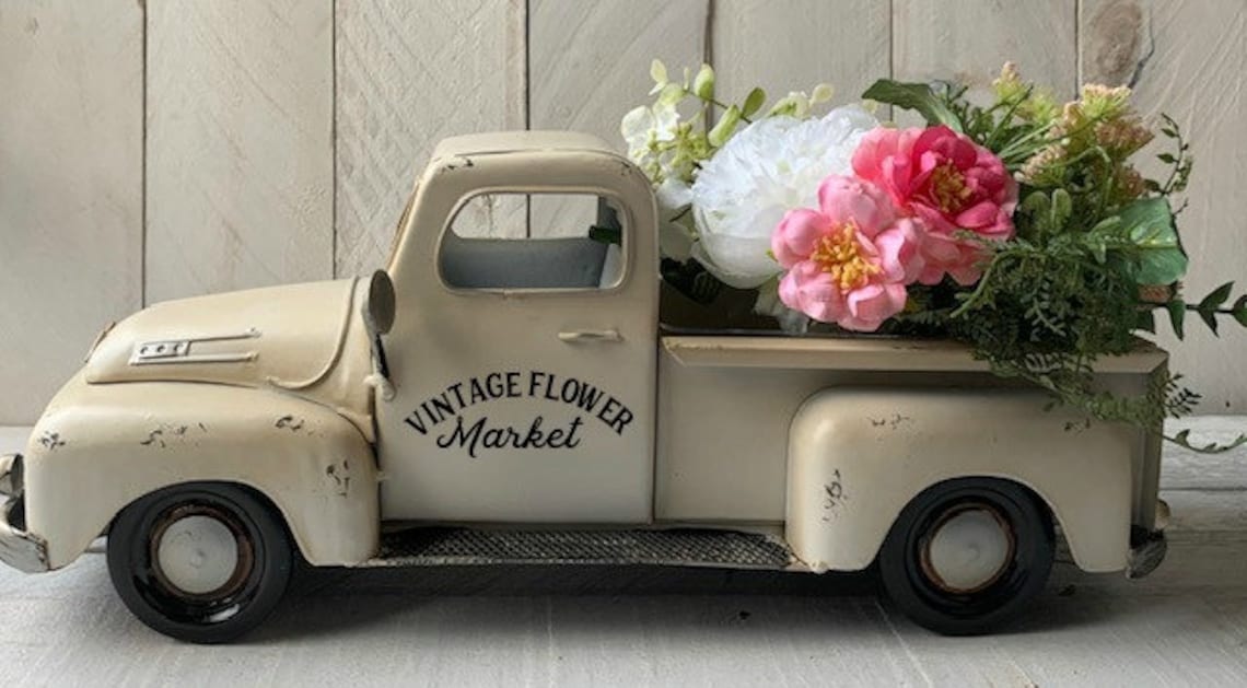 Farmhouse Decor White Farm Truck White Truck Flower Truck Etsy