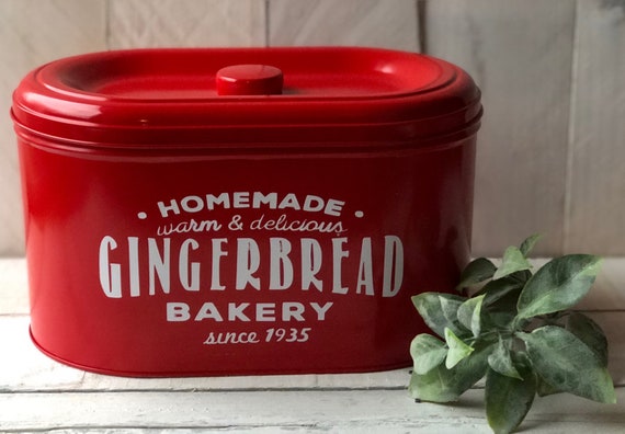 Download Farmhouse Christmas Decorfarmhouse Bread Box Metal Cookie Etsy