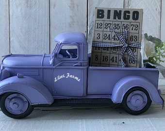 Purple Farm Truck, Metal Farm Truck, Old Pickup Truck,Decorated Farm Truck, Farm Truck,Personalized Truck, Farmhouse Decor, Lavendar Truck