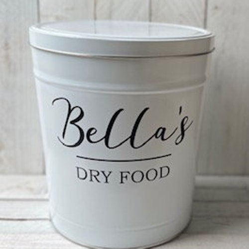 Farmhouse Decor Dog Food Tin Dog Food Bin Farmhouse Dog Etsy