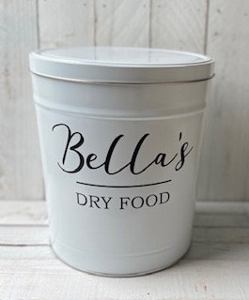 Farmhouse Decor Dog Food Tin Dog Food Bin Farmhouse Dog Etsy