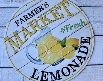 Farmhouse Decor, Farmhouse Kitchen, Farmhouse Wall Decor, Kitchen Decor,Farmers Market Sign,Lemonade Sign, Lemon Decor,Lemonade Decor