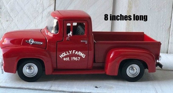 vintage red metal truck