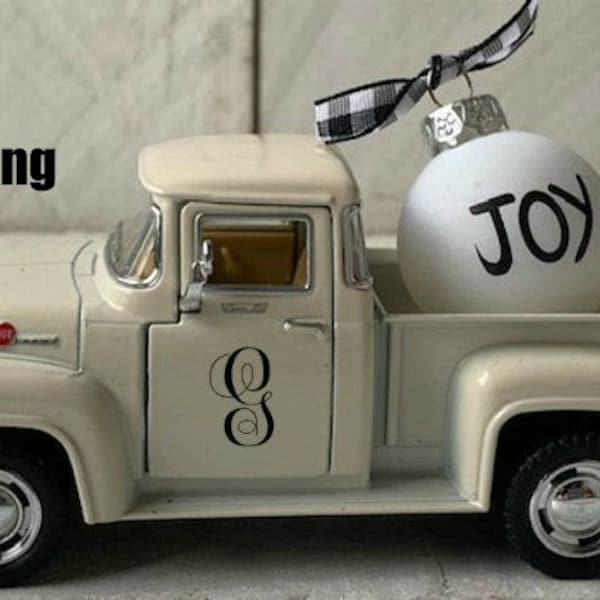 Farmhouse Decor, Metal Christmas Truck, Christmas Decoration ,Farm Truck, Christmas Truck,Buffalo Check Decor,Personalized Truck,Monogram
