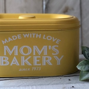 Farmhouse Decor, Farmhouse Kitchen Decor, Kitchen Decor, Personalized Tin, Personalized Gift, Moms Bakery, Bakery Box, Cookie Tin image 1