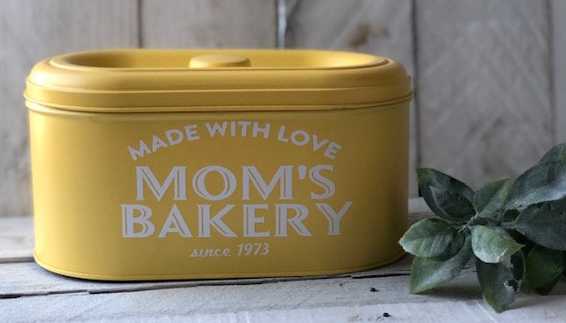 Farmhouse Decor, Farmhouse Kitchen Decor, Kitchen Decor, Personalized Tin, Personalized Gift, Moms Bakery, Bakery Box, Cookie Tin image 1