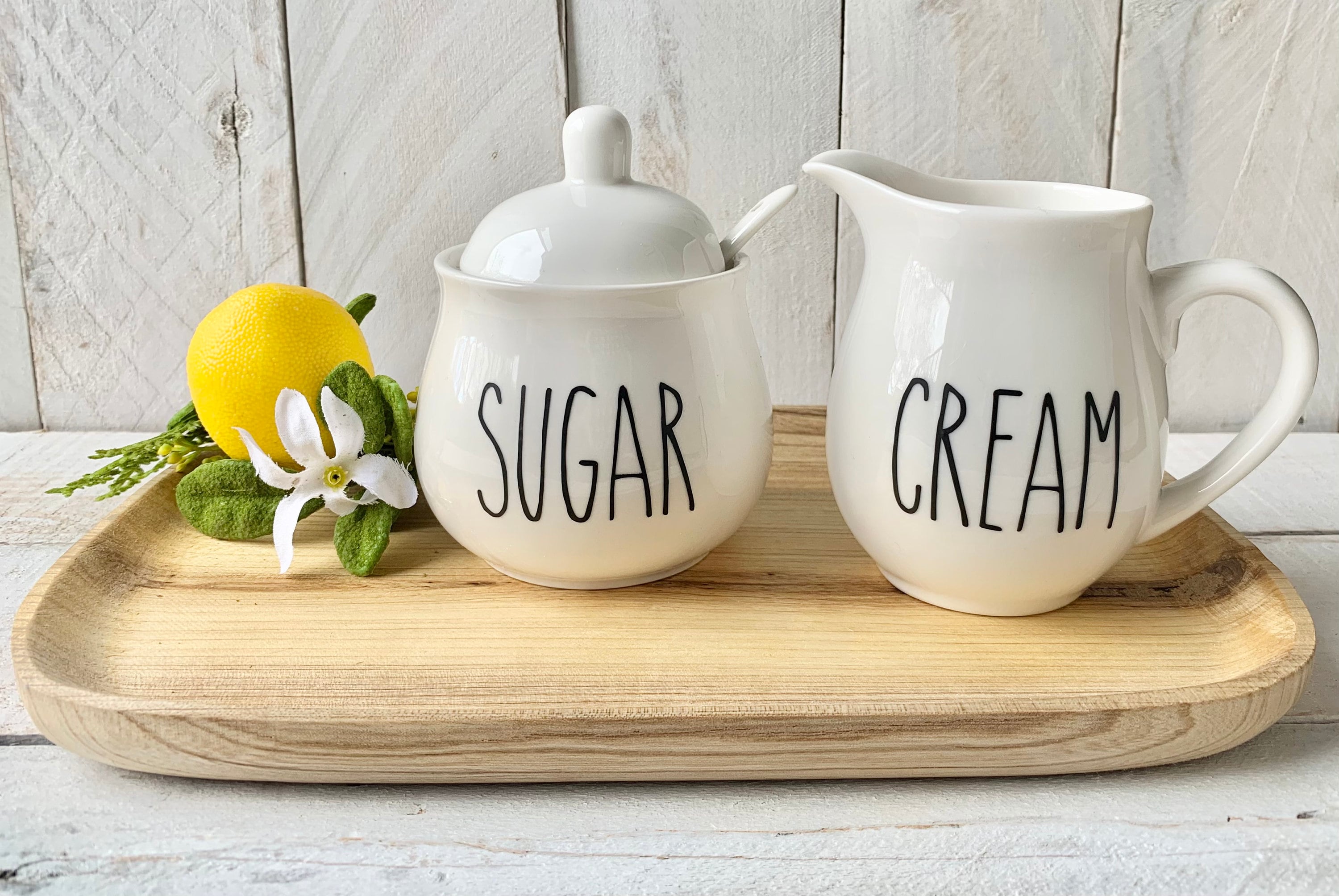 Farmhouse Servingware,farmhouse Decor, Cream and Sugar Set  display picture 1