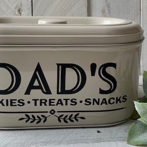 Personalized Farmhouse Cookie Tin, Dad's Bakery, Father's Day Gift