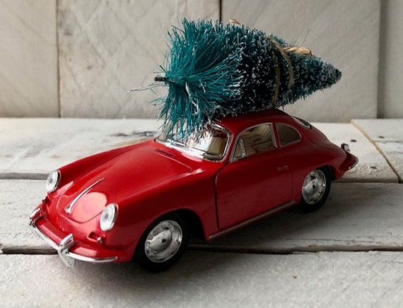 Décoration de Noël voiture Voiture de Noël vintage rouge  L17cm-380531-ROT