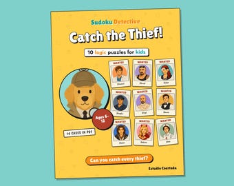 Detective Sudoku for Kids – 10 Printable Logic Puzzles (PDF) – Ages 6-12