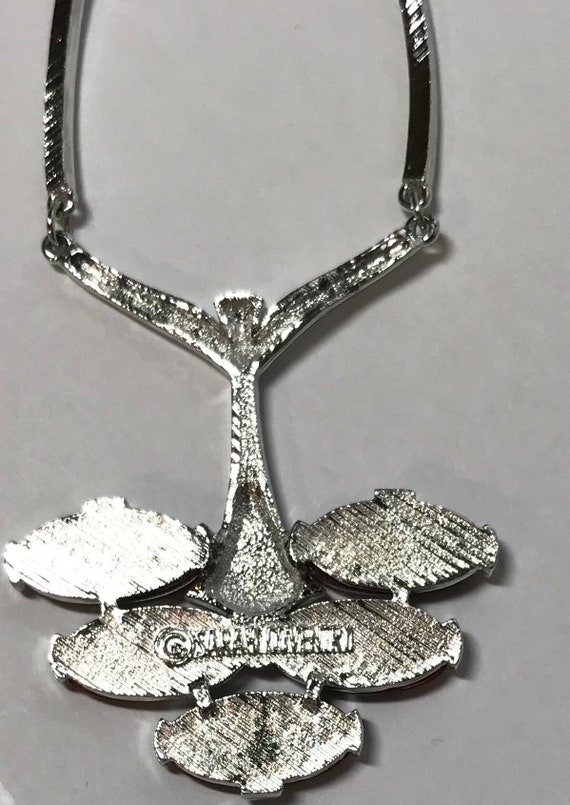 Vintage Sarah Coventry pendant necklace silver to… - image 5