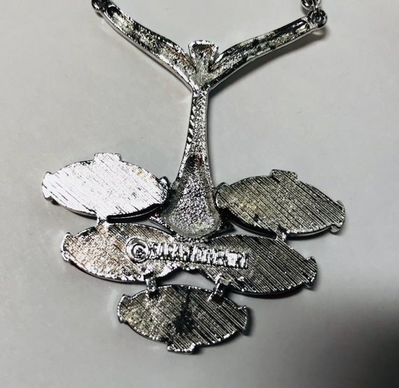 Vintage Sarah Coventry pendant necklace silver to… - image 6