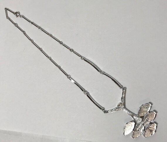 Vintage Sarah Coventry pendant necklace silver to… - image 8