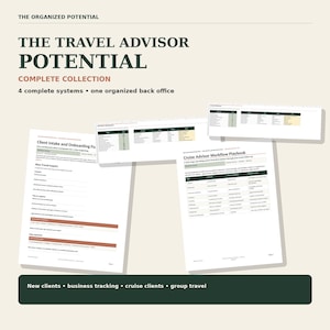 Travel Agent Complete Business System | Travel Advisor Forms, Email Templates, Client Workflows & Excel Trackers