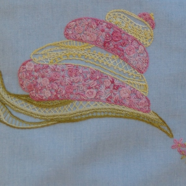 embroidery pattern hand Needlework Snail design instructions & pattern PDF