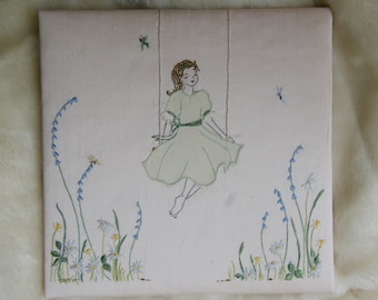 Muster Handstickerei. Stickmuster. Sofort-Download-Anleitung. Gartenszene. Handgesticktes Design von TAETIA