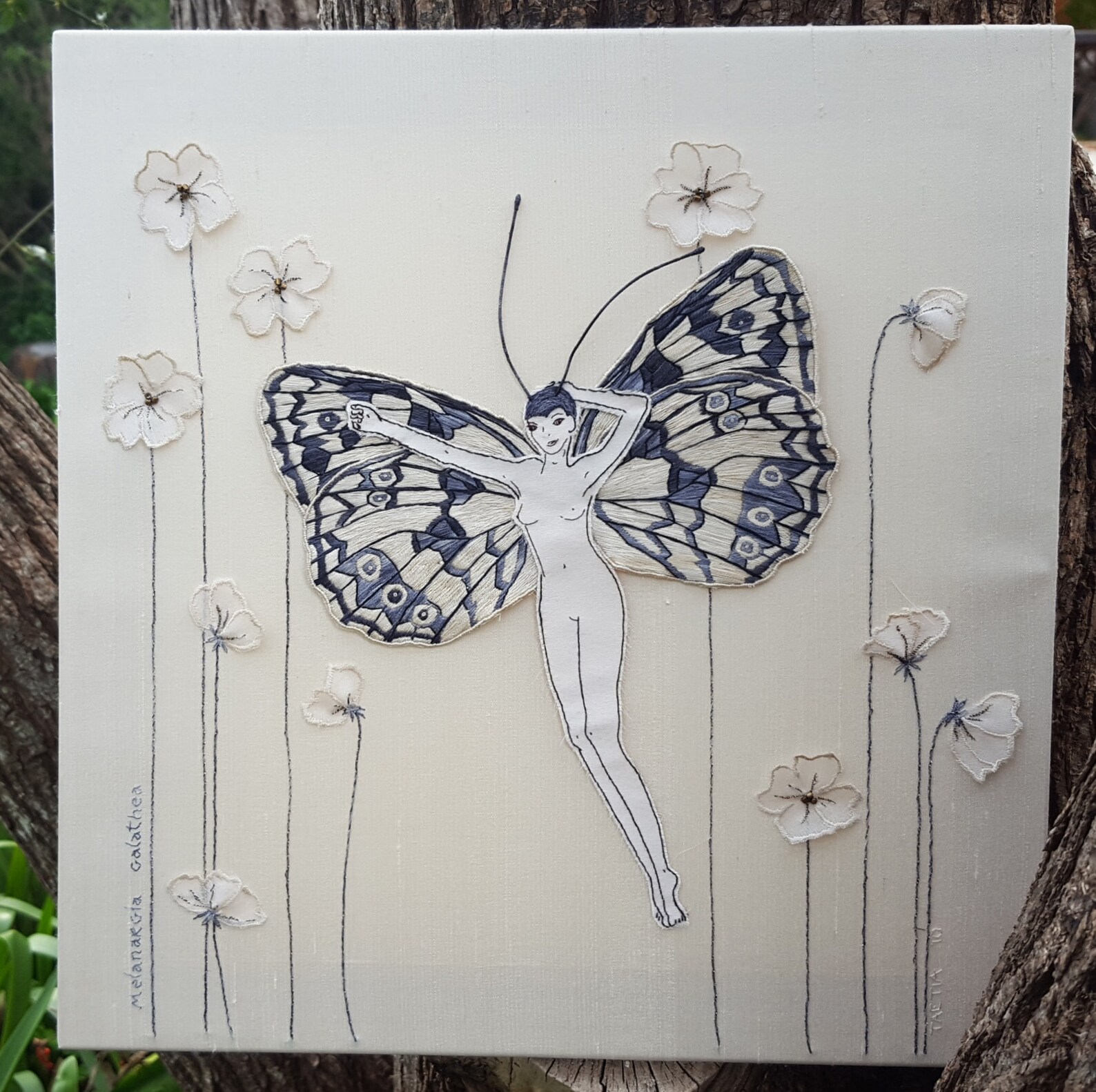 Pattern Modern Hand Embroidery Wall Art Stumpwork Instructions and