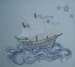 Hand Embroidery pattern pirate ship. Embroidery instructions & pattern. ship sea design. By TAETIA 